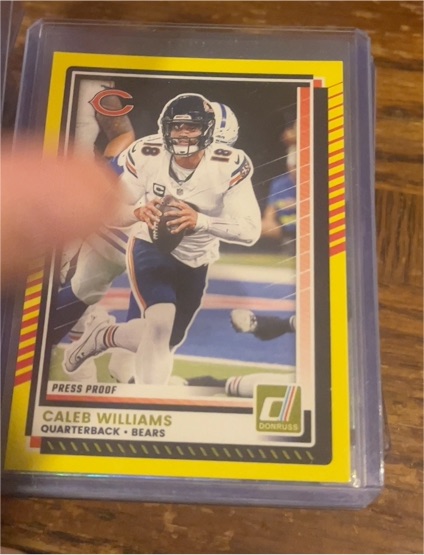 2025 Donruss #7 Caleb Williams Press Proof Yellow — front