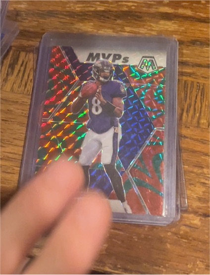 2020 Panini Mosaic #296 Lamar Jackson MVPs — front