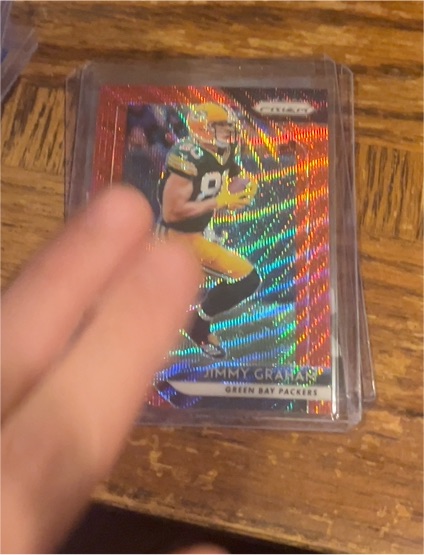 2018 Panini Prizm #128 Jimmy Graham Prizm Red Wave #/149 — front
