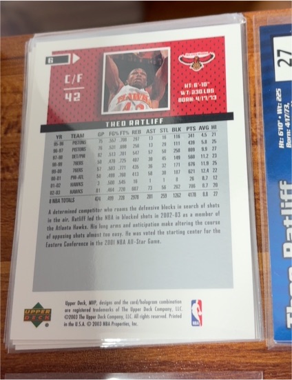 2002-03 Upper Deck #27 Theo Ratliff — front