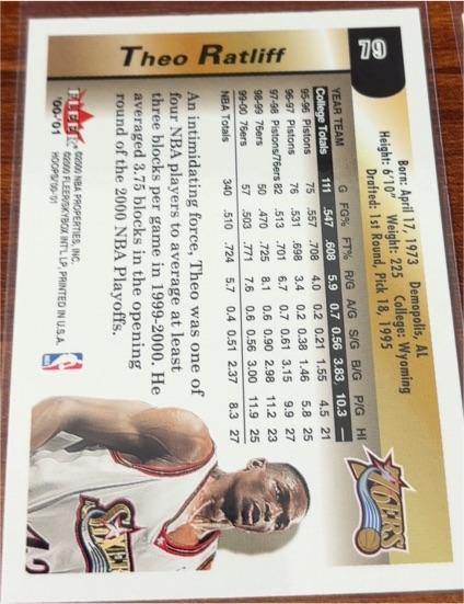 2000-01 Fleer #79 Theo Ratliff — front