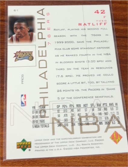 1996-97 Upper Deck #42 Theo Ratliff — front