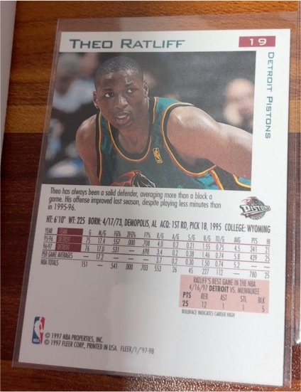 1997-98 Fleer #19 Theo Ratliff — front