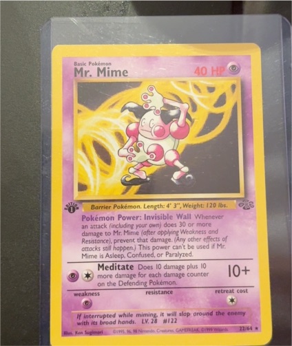 1999 Pokémon Jungle #22 Mr. Mime — front