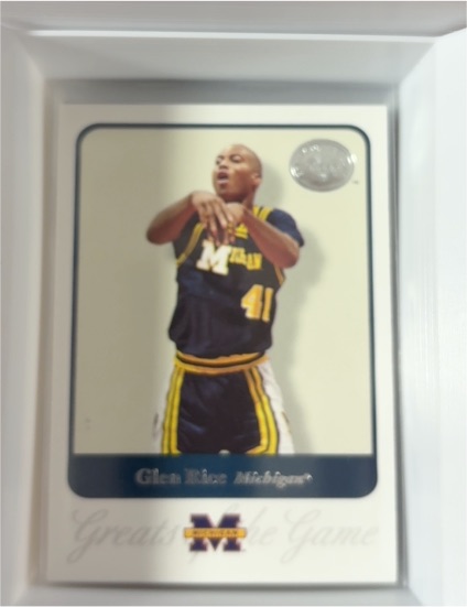 2001 Fleer Greats of the Game #28 Glen Rice — front