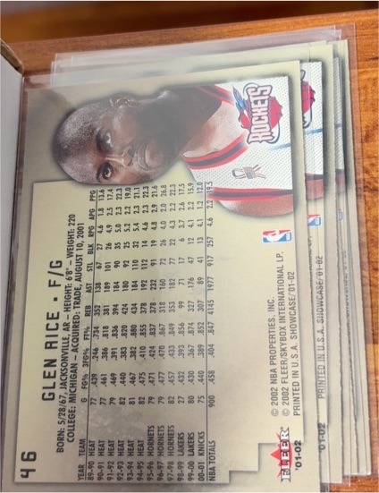 2001-02 Fleer #46 Glen Rice — front