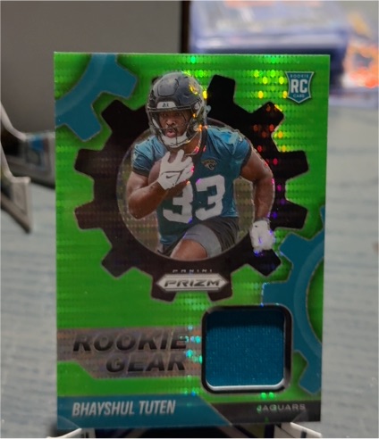 2025 Panini Prizm Rookie Gear #RGR-BTN Bhayshul Tuten — front