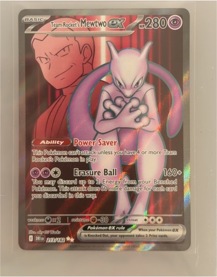2015 Pokémon Team Rocket's Mewtwo ex #213 — front