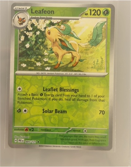 2025 Pokémon Prismatic Evolutions #005 Leafeon — front