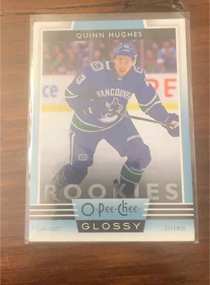 2019-20 O-Pee-Chee Glossy Rookies #R-10 Quinn Hughes — front