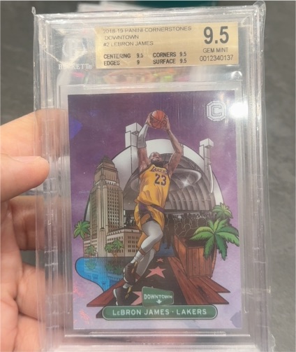 2018-19 Panini Cornerstones #42 LeBron James Downtown — front