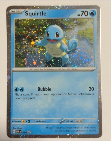 2023 Pokémon Scarlet & Violet Promo #048 Squirtle Cosmos Holo — front