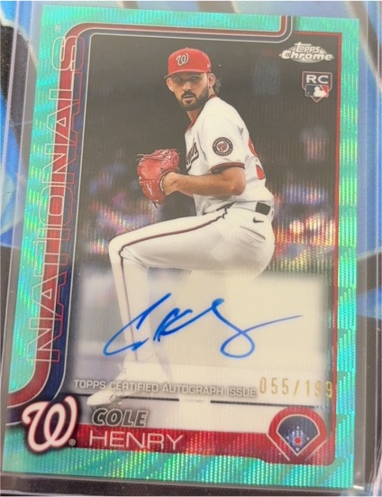 2025 Topps Chrome Update #AC-CH Cole Henry — front