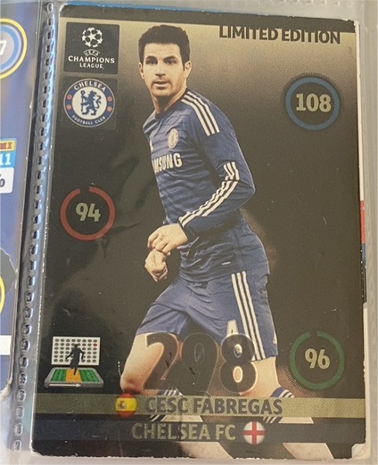 2014 Panini UEFA Champions League #1987 Cesc Fabregas Chelsea FC — front