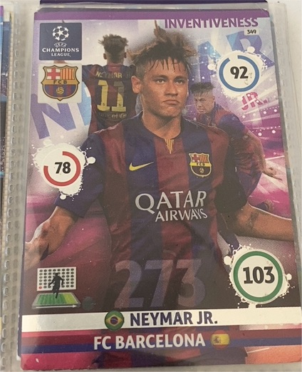 2014 Panini Adrenalyn XL UEFA Champions League #349 Neymar Jr. — front