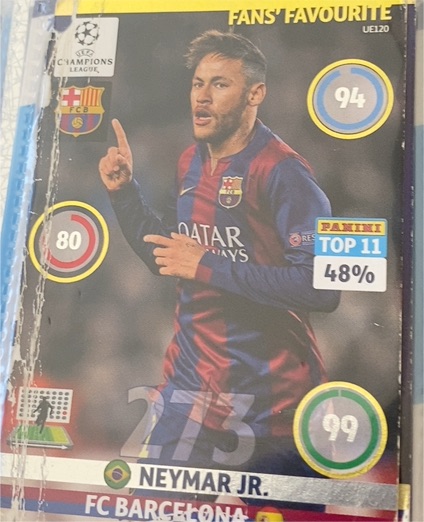 2014 Panini Adrenalyn XL UEFA Champions League #273 Neymar Jr. — front