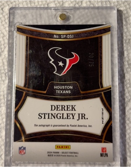 2024 Panini Select Football #SP-DSJ Derek Stingley Jr. — front