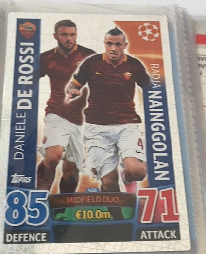 2015-16 Topps Match Attax UEFA Champions League Midfield Duo Daniele De Rossi Radja Nainggolan — front