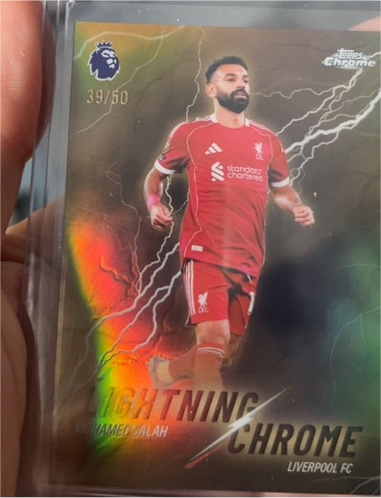 2025-26 Topps Chrome Premier League Lightning Chrome #LC-5 Mohamed Salah — front