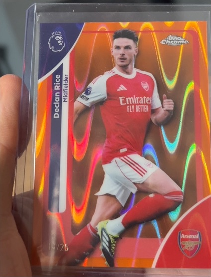 2026 Topps Chrome Premier League #14 Declan Rice — front