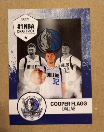 2025 #1 NBA Draft Pick Cooper Flagg Dallas Mavericks — front