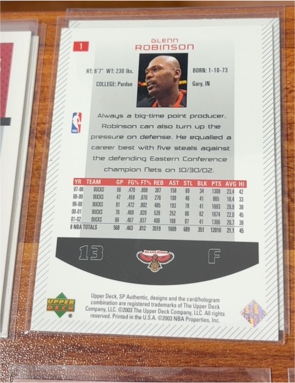 2003-04 Upper Deck Victory #3 Glenn Robinson — front