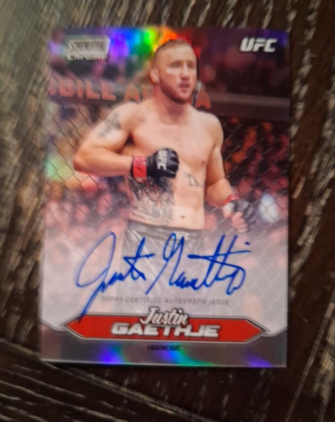 2025 Topps Stadium Club UFC Chrome #C-155 Justin Gaethje — front