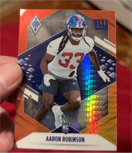 2021 Panini Phoenix #171 Aaron Robinson Fire Burst Rookie — front