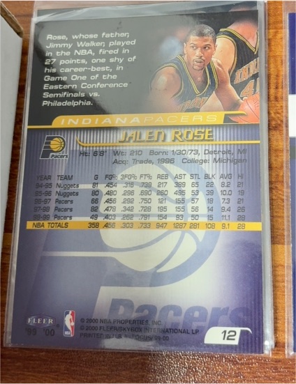 1999-00 Fleer #12 Jalen Rose — front