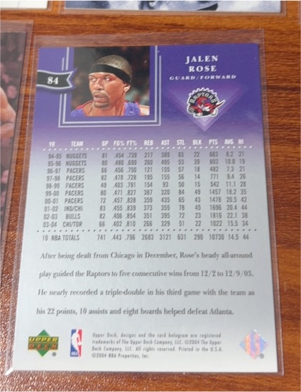 1994 Upper Deck #84 Jalen Rose — front