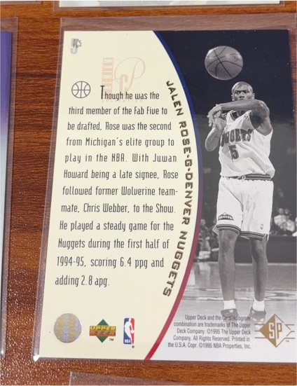 1994-95 Upper Deck #184 Jalen Rose — front