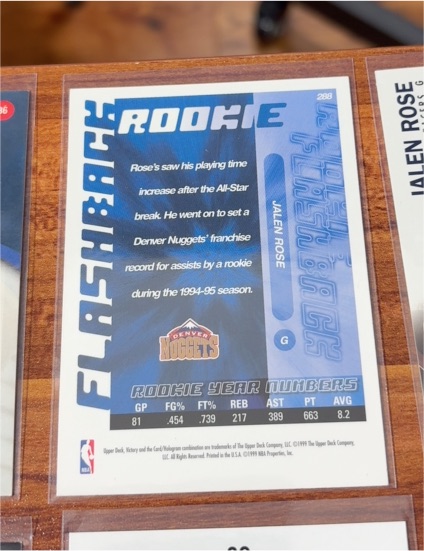 1993-94 Upper Deck Rookie Exchange #TC2 Jalen Rose — front