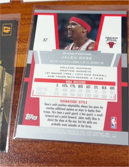 2002-03 Upper Deck #52 Jalen Rose — front