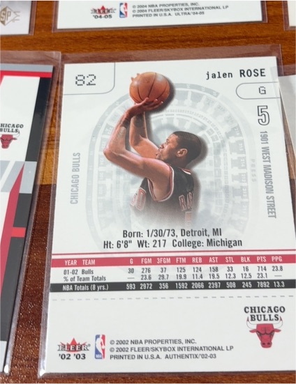 2002-03 Fleer Box Score #64 Jalen Rose — front
