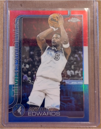 2025-26 Topps Chrome #151 Anthony Edwards — front