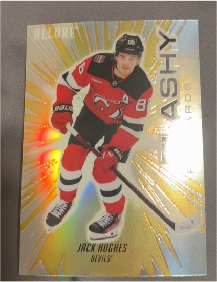 2025-26 Upper Deck Allure #FF-15 Jack Hughes Flashy Forwards — front