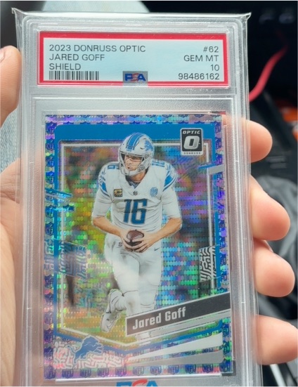 2023 Donruss Optic #62 Jared Goff Shield — front