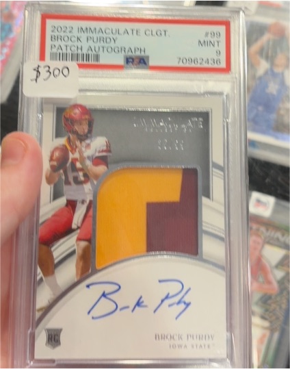 2022 Panini Immaculate Collegiate #99 Brock Purdy Patch Autograph — front