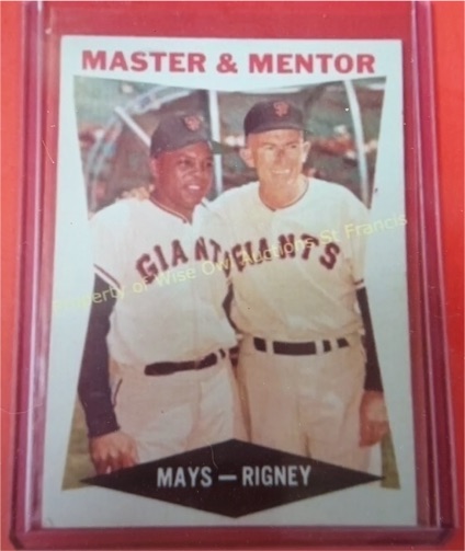 1960 Topps #7 Master & Mentor Willie Mays/Bill Rigney — front