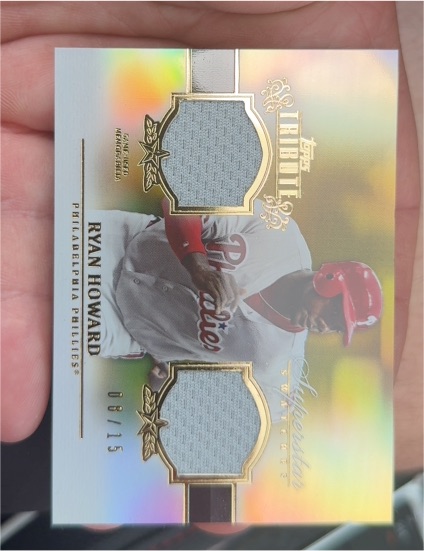 2013 Topps Tribute Superstar Swatches Dual Relic #SS-RHO Ryan Howard — front