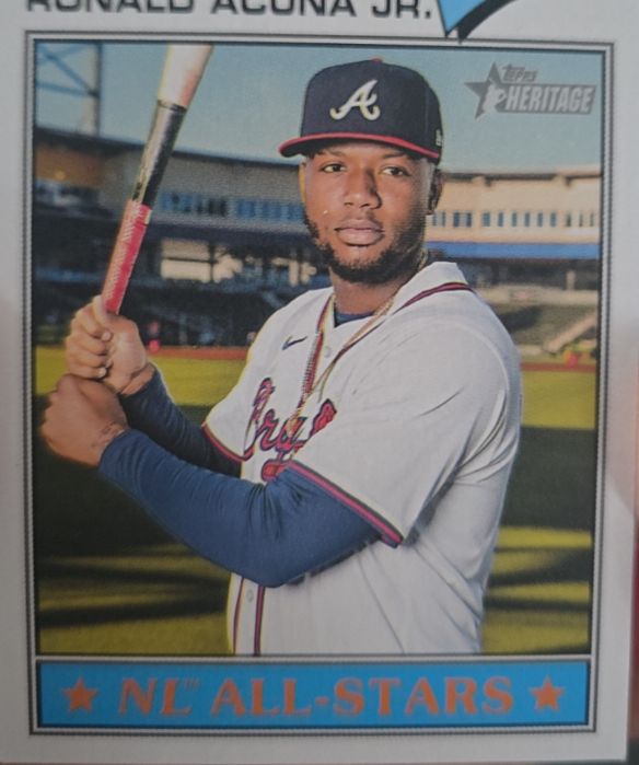 2026 Topps Heritage #55 Ronald Acuna Jr. Atlanta Braves NL All-Stars — front