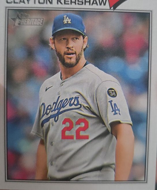 2026 Topps Heritage #190 Clayton Kershaw — front