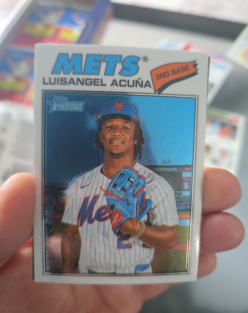 2026 Topps Heritage Chrome #132 Luisangel Acuña — front