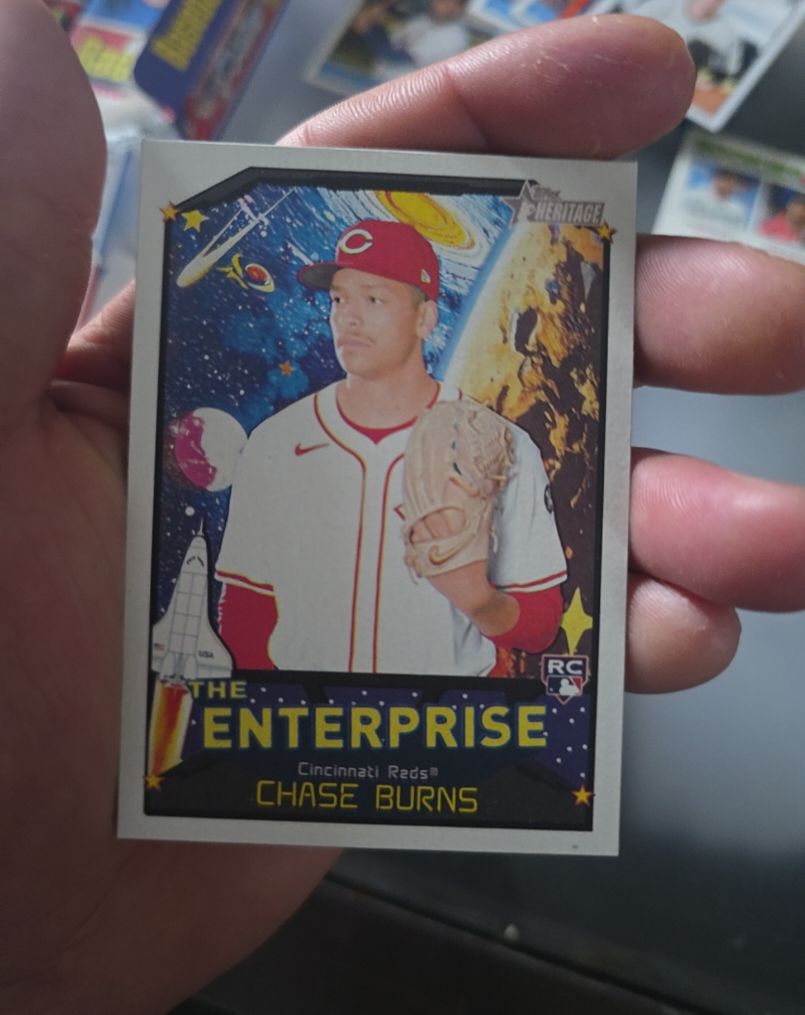 2026 Topps Heritage #TE-CB Chase Burns — front