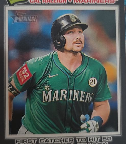 2026 Topps Heritage #231 Cal Raleigh — front