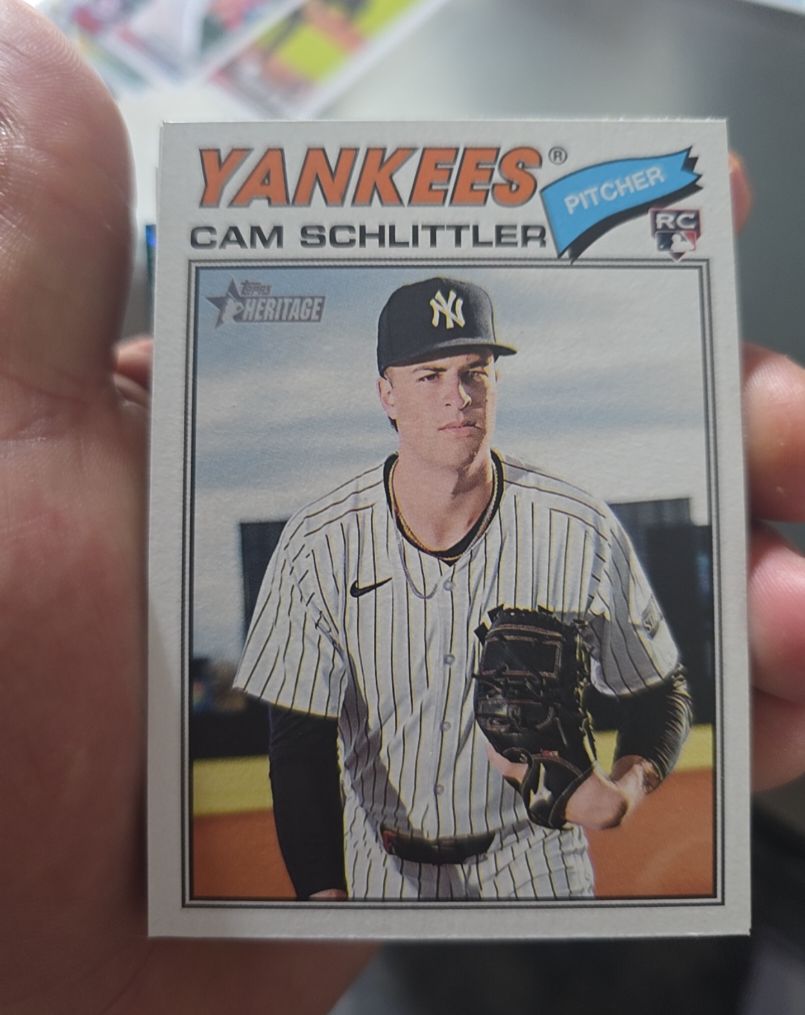 2026 Topps Heritage #222 Cam Schlittler — front