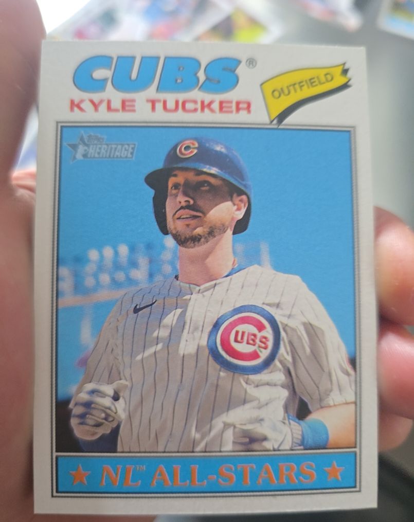 2026 Topps Heritage #187 Kyle Tucker Chicago Cubs NL All-Stars — front