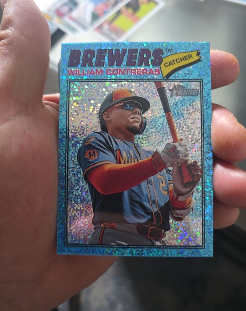 2025 Topps Heritage Chrome #300 William Contreras — front