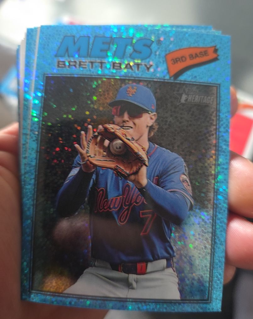 2026 Topps Heritage Chrome #19 Brett Baty — front