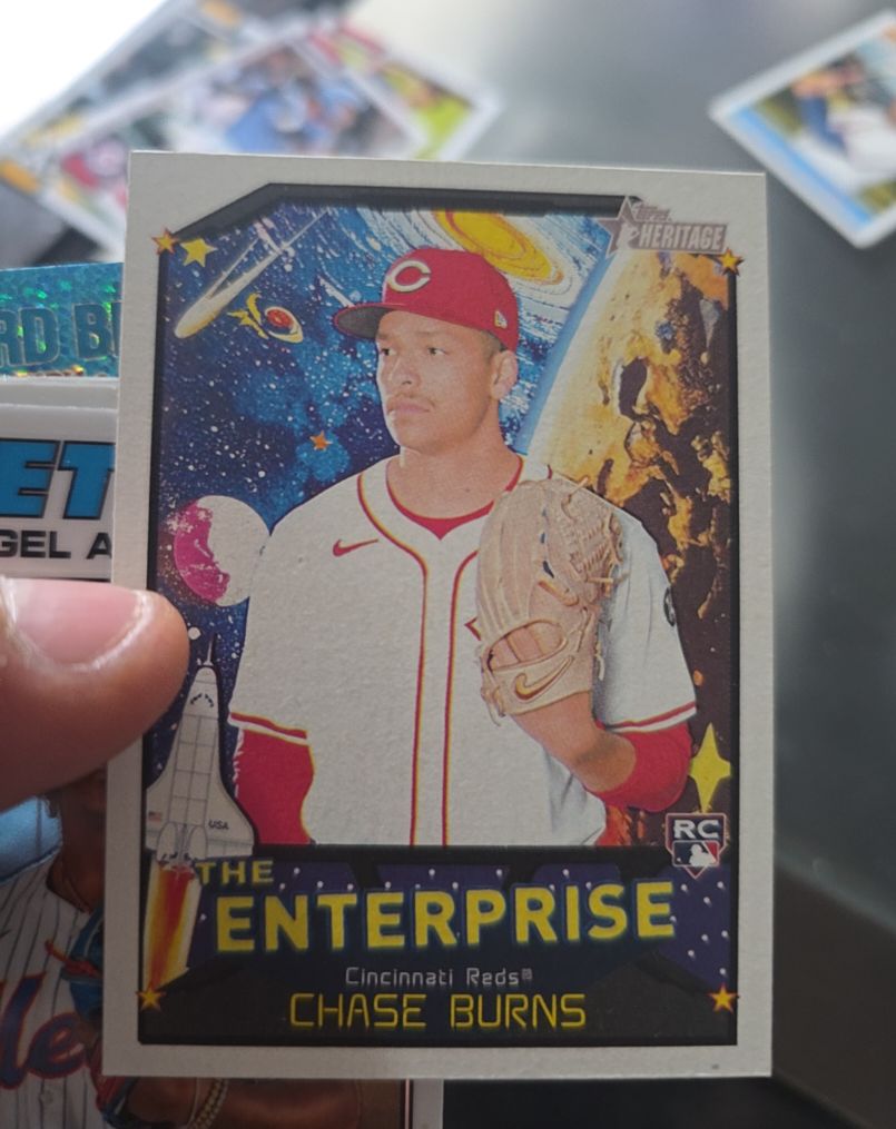 2026 Topps Heritage The Enterprise #TE-CB Chase Burns — front